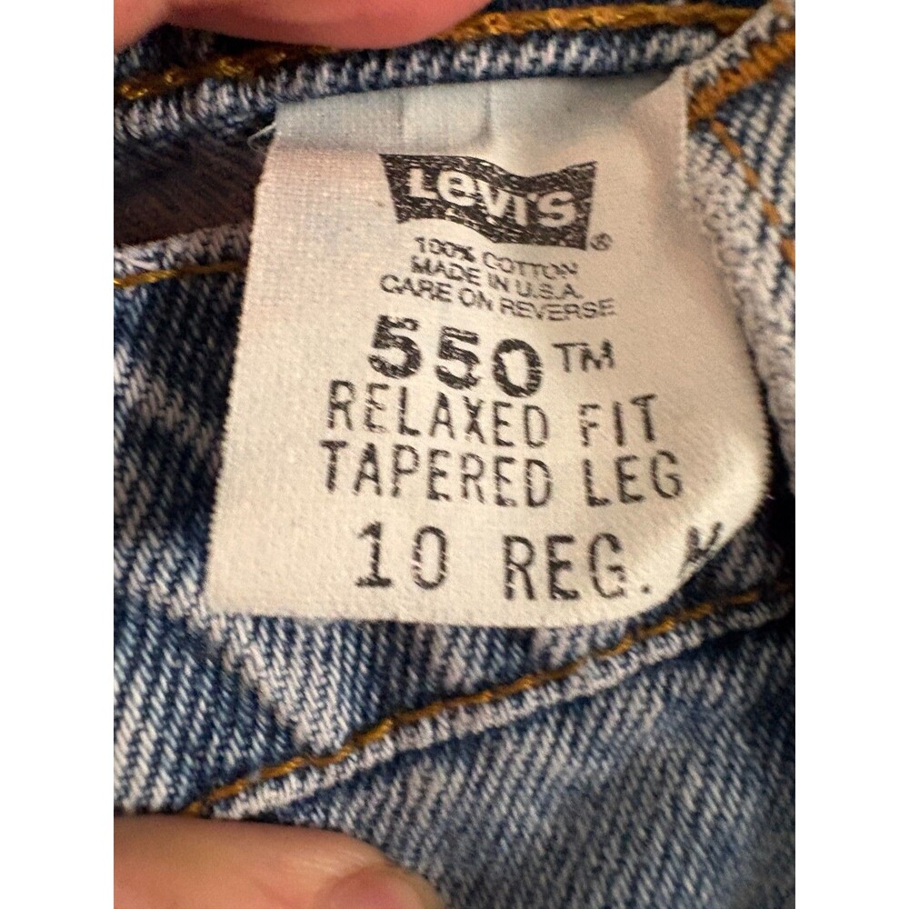 Rare vtg Levi's 550 Jeans Women's 10 USA Made Light Wash Tapered leg Relaxed 90s - Picture 5 of 16